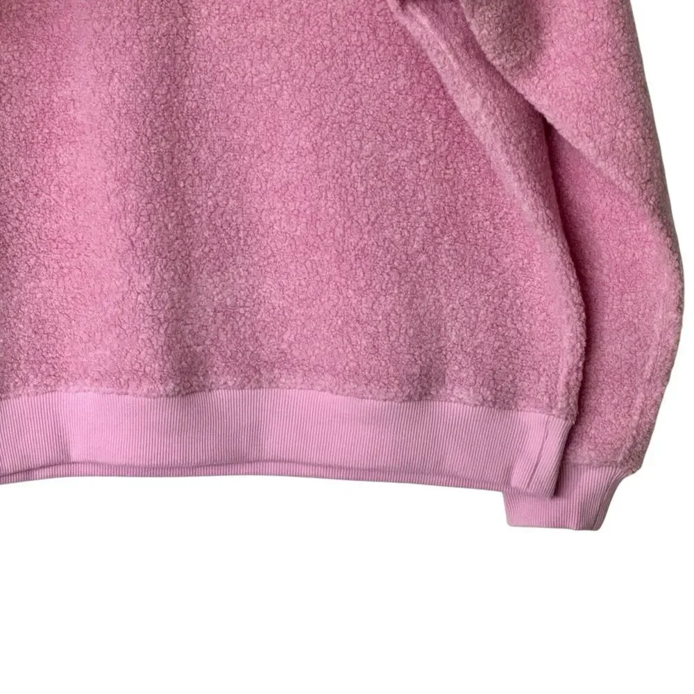 Outdoor Voices M Pink MegaFleece Crew Neck Pullover Sweatshirt Wool Blend